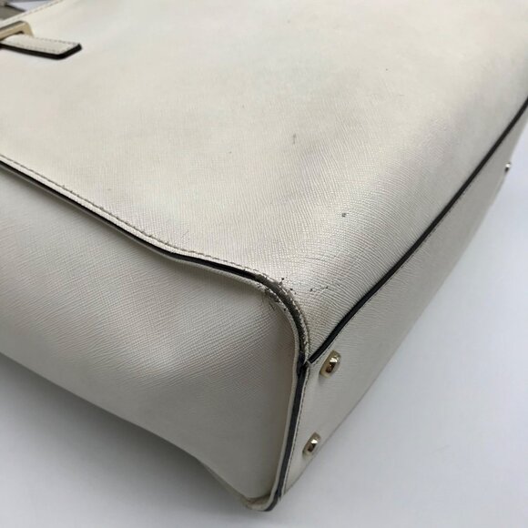 Kate Spade White Saffiano Leather Large Cedar Street Hayden Convertible Satchel - Picture 7 of 11